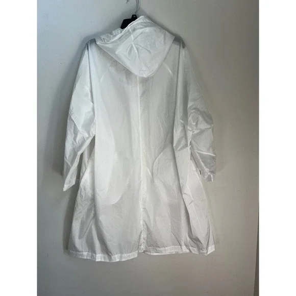 We-ar4 Limonta Riva Parka 1;18 White Women's Sz L Hooded Lightweight Jacket NWT